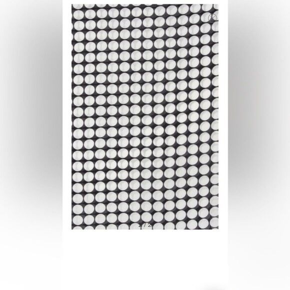 Kate Spade black and white polka dot scarf oblong scarf NEW - Picture 2 of 2